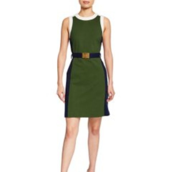 Tory Burch Colorblock Belted Dress - Picture 2 of 8